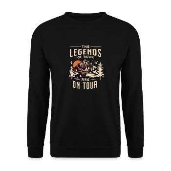 Bigfoot Camping -The Legends of Rock are on Tour - Unisex Pullover - Schwarz - Vorne - Alina (178cm) & Michal (187cm)