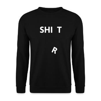 SHIT SHIRT - Unisex Sweatshirt - black - Front - Alina (178cm) & Michal (187cm)