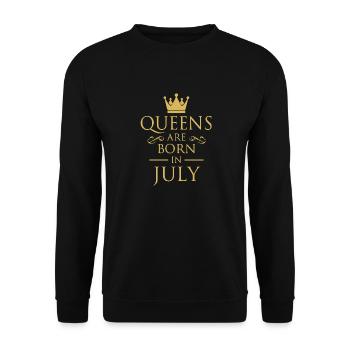 Queens Are Born In July - Unisex Sweatshirt - black - Front - Alina (178cm) & Michal (187cm)