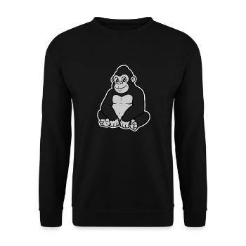 Gorilla - Unisex Pullover - Schwarz - Vorne - Alina (178cm) & Michal (187cm)