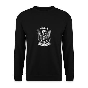 Malle is for beginners - Unisex Sweatshirt - black - Front - Alina (178cm) & Michal (187cm)