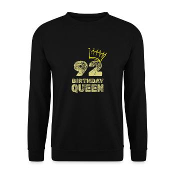 92 ans - Sweat-shirt Unisexe - noir - Devant - Alina (178cm) & Michal (187cm)