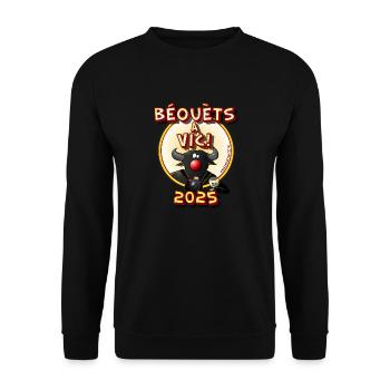 beouets front 2025 - Sweat-shirt Unisexe - noir - Devant - Alina (178cm) & Michal (187cm)