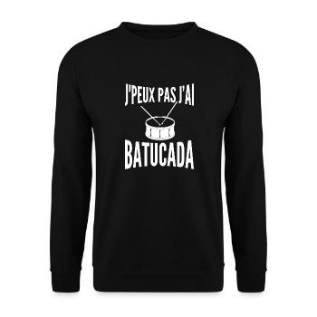 Batucada | Percussion | Samba - Sweat-shirt Unisexe - noir - Devant - Alina (178cm) & Michal (187cm)