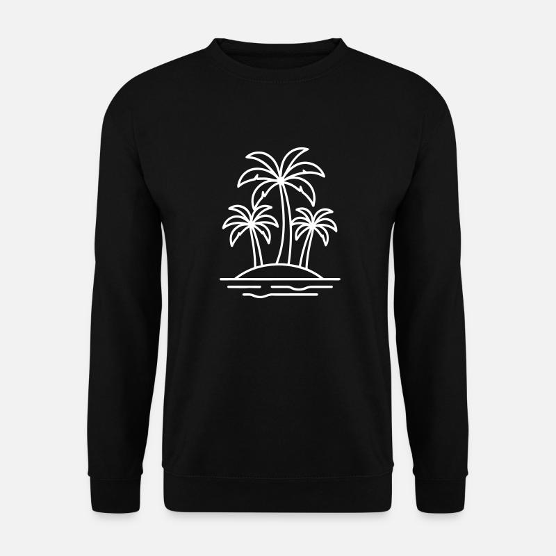 Palmen Insel Urlaub - Unisex Pullover - Schwarz