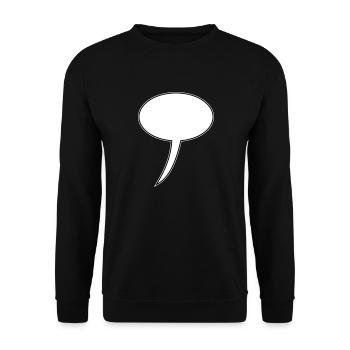 Speech Bubble Design Long - Unisex Sweatshirt - black - Front - Alina (178cm) & Michal (187cm)