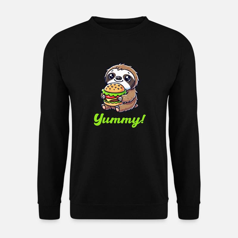 Sloth Burger 1 - Unisex Sweatshirt - black