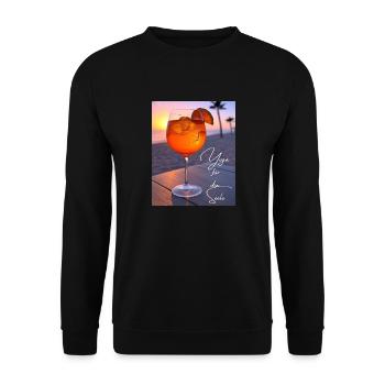 An Aperoli a day ... - Unisex Sweatshirt - black - Front - Alina (178cm) & Michal (187cm)