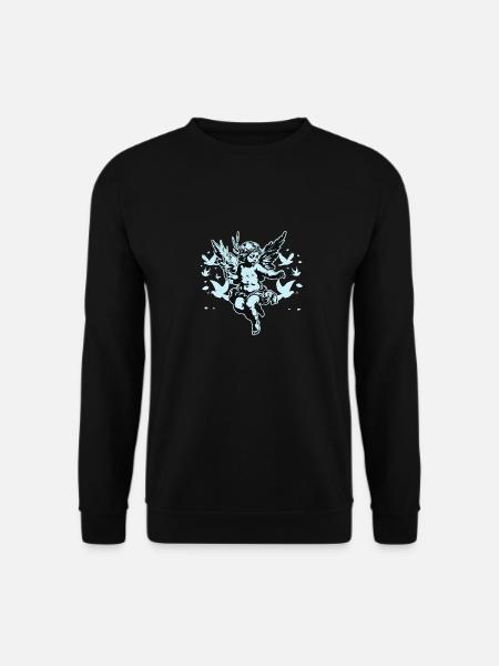 Anges et colombes chérubins baroques Oeuvre d’art vintage - Sweat-shirt Unisexe - noir