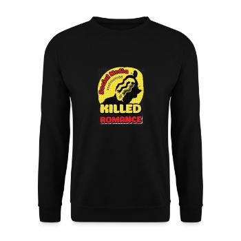 Social Media killed… - Unisex Pullover - Schwarz - Vorne - Alina (178cm) & Michal (187cm)