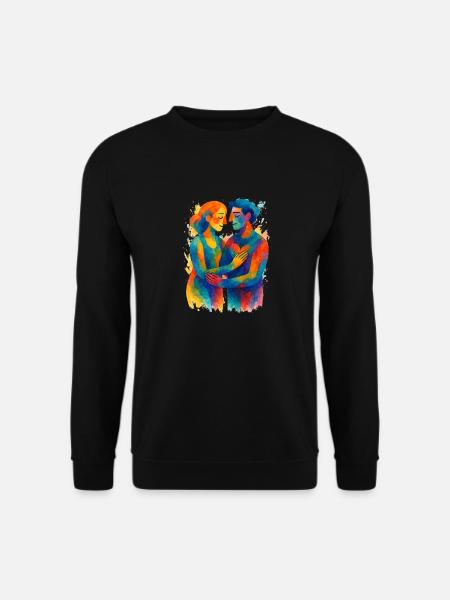 0013 abstract love - Unisex Pullover - Schwarz