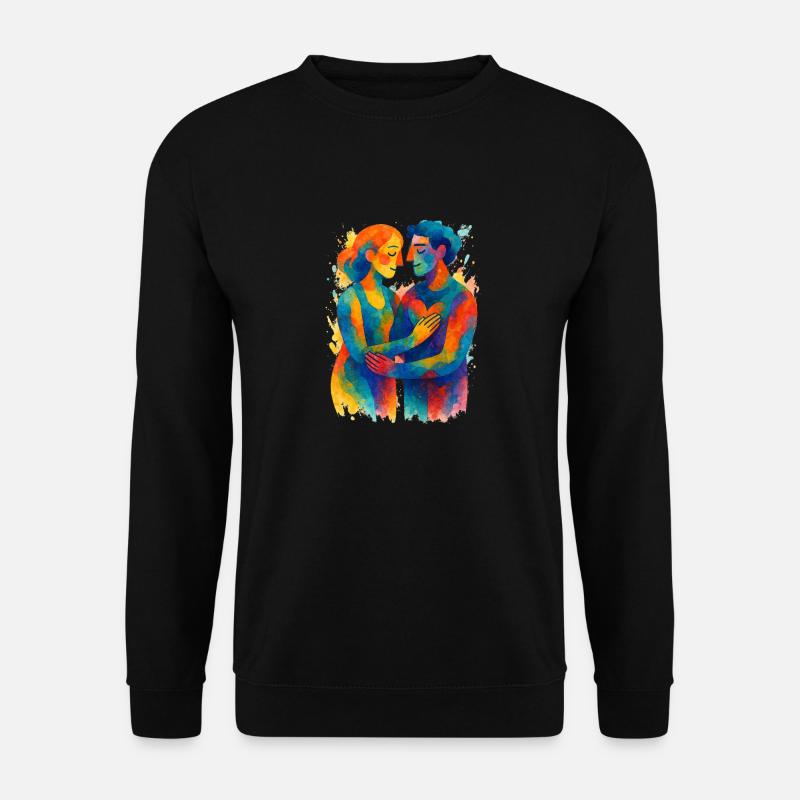 0013 abstract love - Unisex Sweatshirt - black