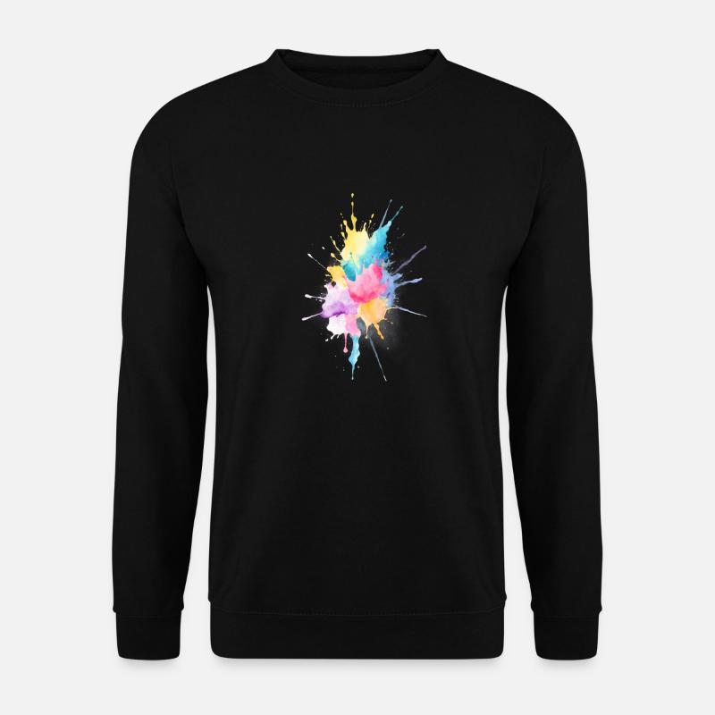 Aquarelle abstraite éclaboussure - Sweat-shirt Unisexe - noir