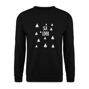 Amoureux de la mer - Sweat-shirt Unisexe - noir - Devant - Alina (178cm) & Michal (187cm)