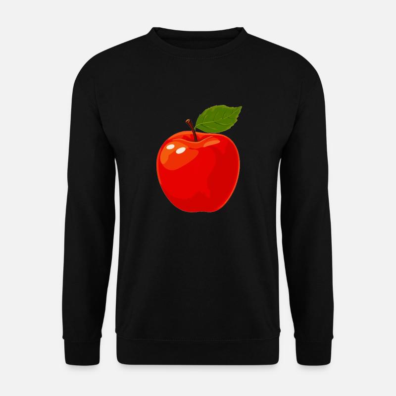 red apple - Unisex Sweatshirt - black