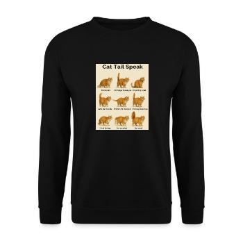 Katze - Unisex Pullover - Schwarz - Vorne - Alina (178cm) & Michal (187cm)