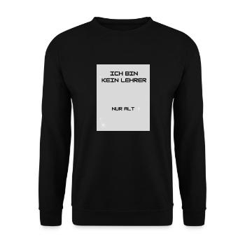 Lehrer - Unisex Pullover - Schwarz - Vorne - Alina (178cm) & Michal (187cm)