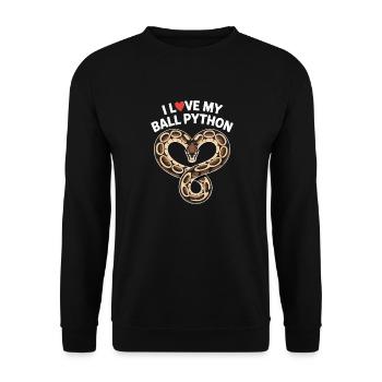 J’adore mon python royal ! Roi python - Sweat-shirt Unisexe - noir - Devant - Alina (178cm) & Michal (187cm)