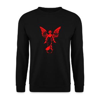 Engel - Unisex Pullover - Schwarz - Vorne - Alina (178cm) & Michal (187cm)