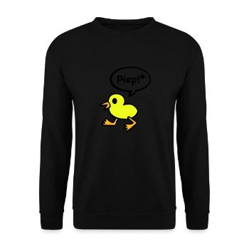 beep bird - Unisex Sweatshirt - black - Front - Alina (178cm) & Michal (187cm)