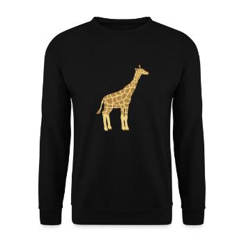 Giraffe for children - Unisex Sweatshirt - black - Front - Alina (178cm) & Michal (187cm)