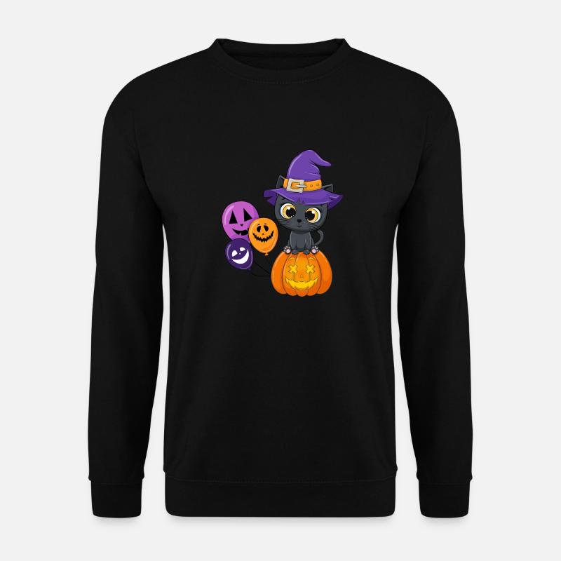 Cute cat halloween - Unisex Sweatshirt - black