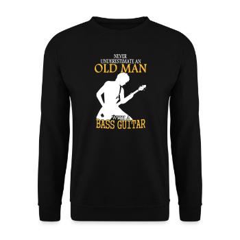 Bass guitar retiree - Unisex Sweatshirt - black - Front - Alina (178cm) & Michal (187cm)