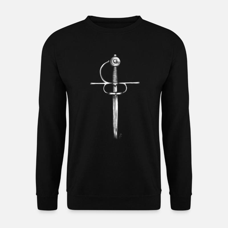 Garde d'épée latérale - Sweat-shirt Unisexe - noir