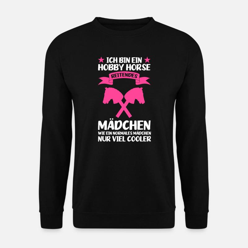 Hobby Horse Mädchen Hobby Horsing Geschenk - Unisex Pullover - Schwarz