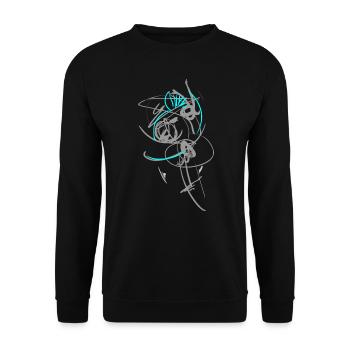 Wicca Abstract - Unisex Sweatshirt - black - Front - Alina (178cm) & Michal (187cm)