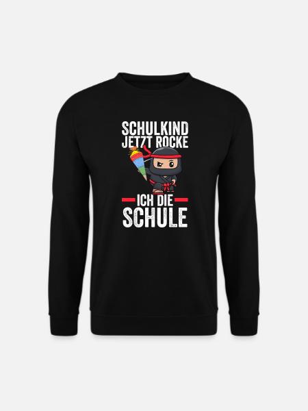 Schulkind Ninja Schulbeginn Geschenk - Unisex Pullover - Schwarz