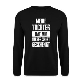 Tochter Familie Mama Geschenk - Unisex Pullover - Schwarz - Vorne - Alina (178cm) & Michal (187cm)