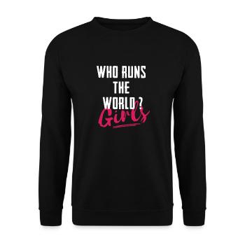 Who Runs The World ? T-shirt - Sweat-shirt Unisexe - noir - Devant - Alina (178cm) & Michal (187cm)