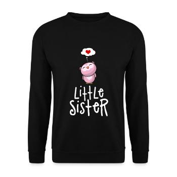 Little sister - Unisex Sweatshirt - black - Front - Alina (178cm) & Michal (187cm)