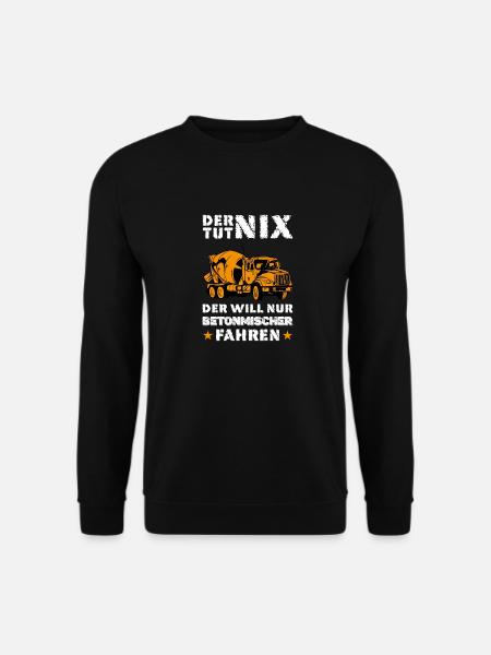 Betonmischer Fahrer LKW Beruf Baustelle - Unisex Pullover - Schwarz