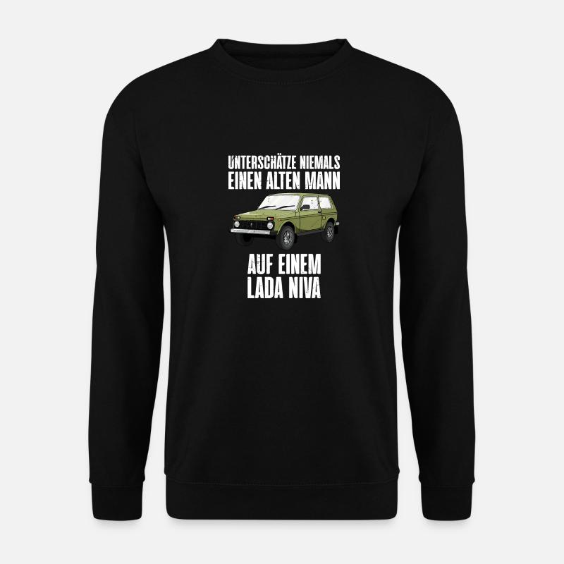 Lada Niva 4x4 Offroad Geländewagen UdSSR - Unisex Pullover - Schwarz