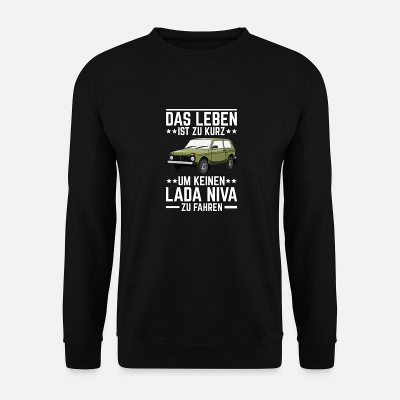 Leben Lada Niva 4x4 Offroad Geländewagen - Unisex Pullover - Schwarz