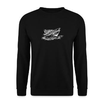 Fast ship for cool captains and skippers - Unisex Sweatshirt - black - Front - Alina (178cm) & Michal (187cm)