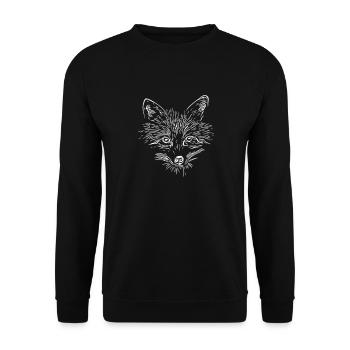 Visage de renard - Visage de renard - Sweat-shirt Unisexe - noir - Devant - Alina (178cm) & Michal (187cm)
