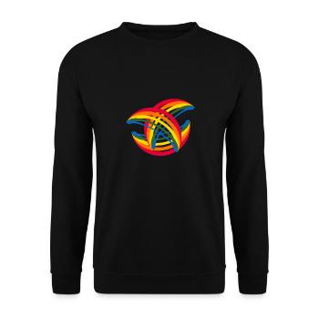 arcs-en-ciel de cercle arc-en-ciel arc-en-ciel - Sweat-shirt Unisexe - noir - Devant - Alina (178cm) & Michal (187cm)