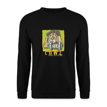 Sternzeichen - Löwe - Unisex Pullover - Schwarz - Vorne - Alina (178cm) & Michal (187cm)