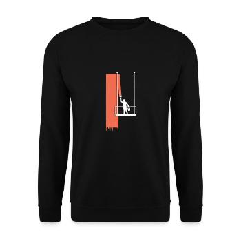 Façade Painter Painter Painter Painter - Unisex Sweatshirt - black - Front - Alina (178cm) & Michal (187cm)