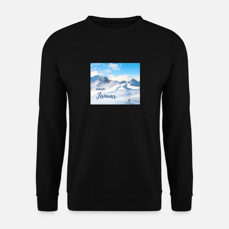 Hallo Januar - Unisex Pullover - Schwarz