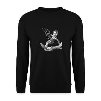 Kitesurfer 107 - Unisex Pullover - Schwarz - Vorne - Alina (178cm) & Michal (187cm)