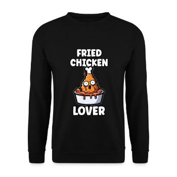 Fried Chicken Chicken Wings Chicken Gift - Unisex Sweatshirt - black - Front - Alina (178cm) & Michal (187cm)