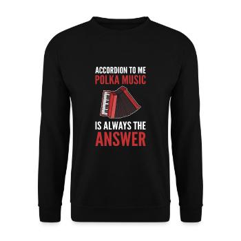 Accordéon - Sweat-shirt Unisexe - noir - Devant - Alina (178cm) & Michal (187cm)