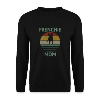Meilleure Frenchie Mom Ever Français Bulldog Mama - Sweat-shirt Unisexe - noir - Devant - Alina (178cm) & Michal (187cm)