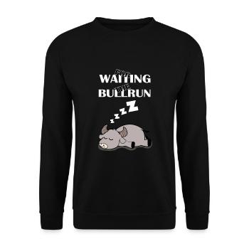 Bull waiting for the bullrun - Sweat-shirt Unisexe - noir - Devant - Alina (178cm) & Michal (187cm)