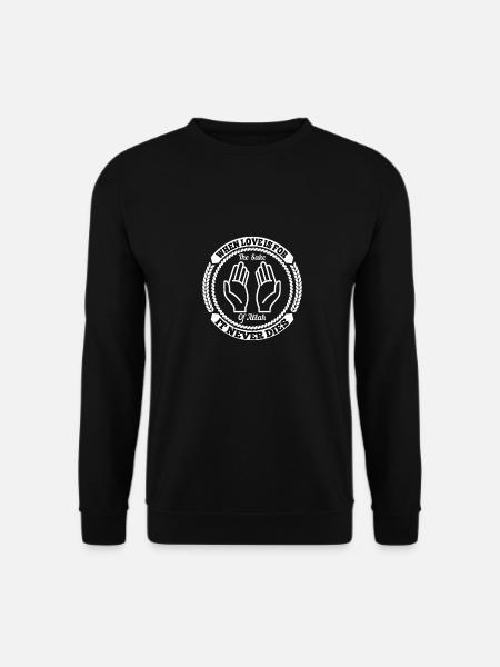 Jeśli miłość jest wolą Allaha, nigdy nie umiera - Bluza unisex - czarny