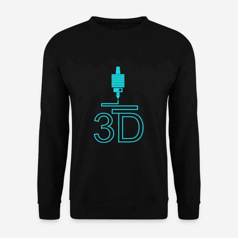3d Druck - 3d Printer Printing Geschenk - Unisex Pullover - Schwarz